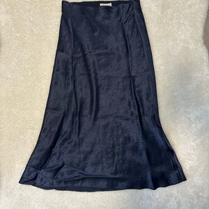 Aritzia Navy Midi Skirt